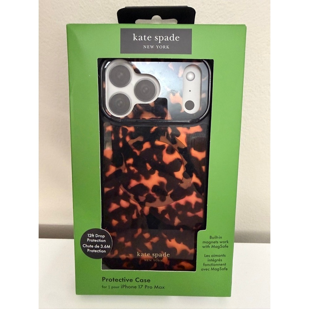 Kate Spade iPhone 17 Pro Max Case Tortoiseshell MagSafe Protective NWT